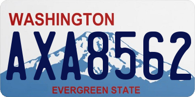 WA license plate AXA8562