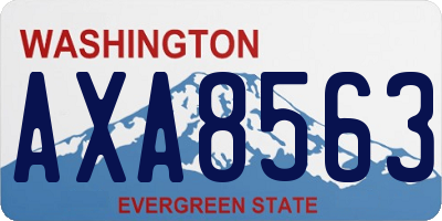 WA license plate AXA8563