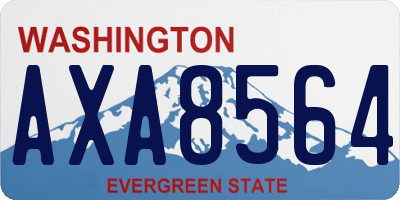 WA license plate AXA8564