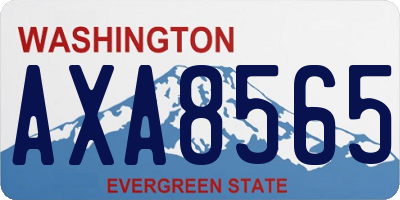 WA license plate AXA8565