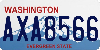 WA license plate AXA8566
