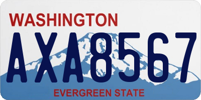 WA license plate AXA8567