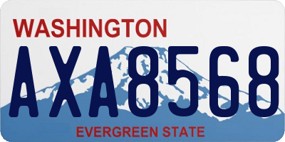 WA license plate AXA8568