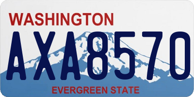 WA license plate AXA8570