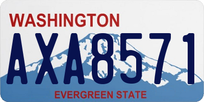 WA license plate AXA8571