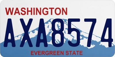 WA license plate AXA8574