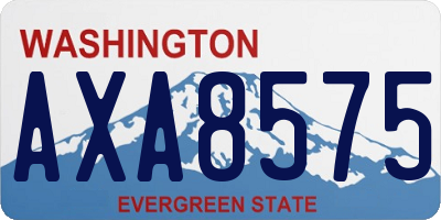 WA license plate AXA8575
