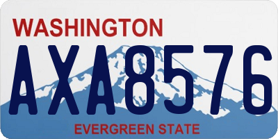 WA license plate AXA8576
