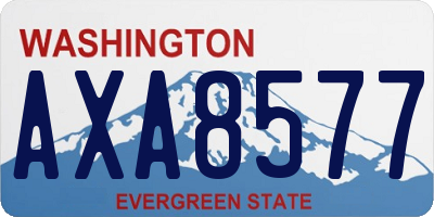 WA license plate AXA8577