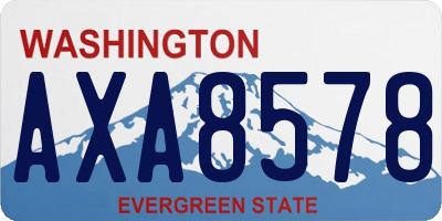 WA license plate AXA8578