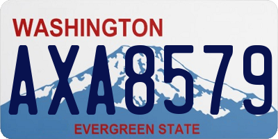WA license plate AXA8579