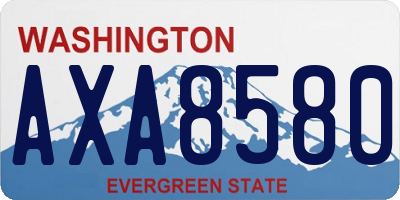 WA license plate AXA8580