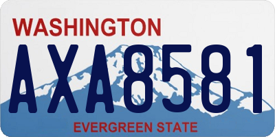 WA license plate AXA8581