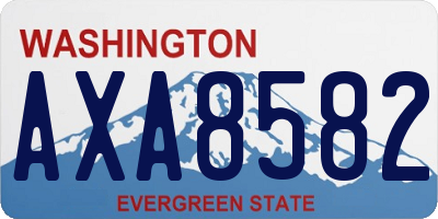 WA license plate AXA8582