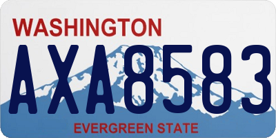 WA license plate AXA8583