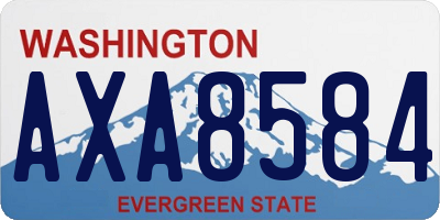 WA license plate AXA8584