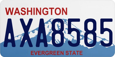 WA license plate AXA8585