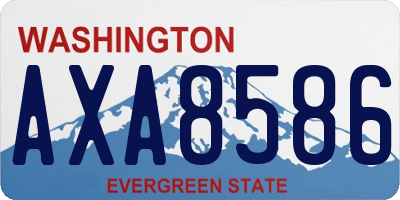 WA license plate AXA8586