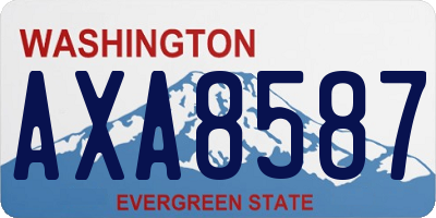 WA license plate AXA8587