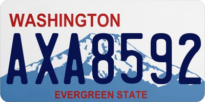 WA license plate AXA8592