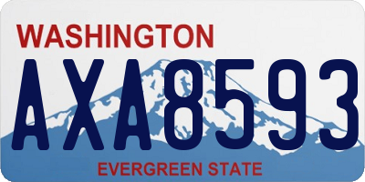 WA license plate AXA8593