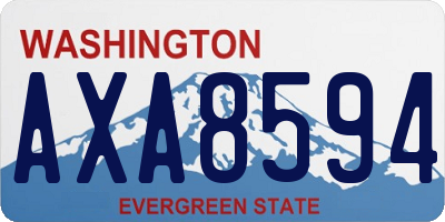 WA license plate AXA8594