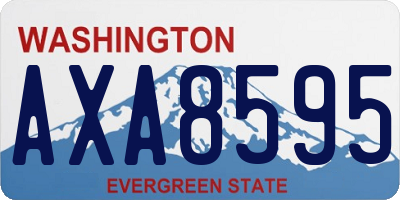 WA license plate AXA8595