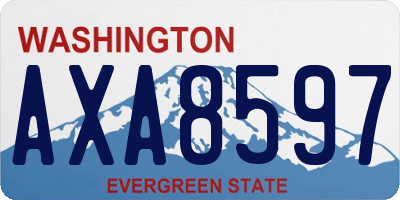 WA license plate AXA8597