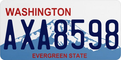 WA license plate AXA8598