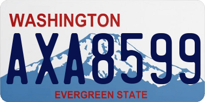 WA license plate AXA8599