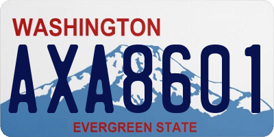 WA license plate AXA8601