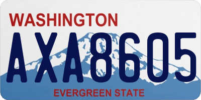 WA license plate AXA8605