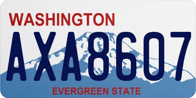 WA license plate AXA8607