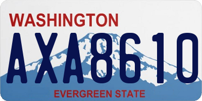 WA license plate AXA8610