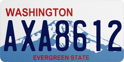 WA license plate AXA8612