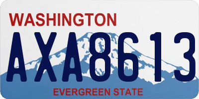 WA license plate AXA8613