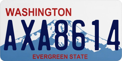 WA license plate AXA8614