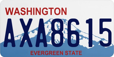 WA license plate AXA8615