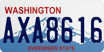 WA license plate AXA8616