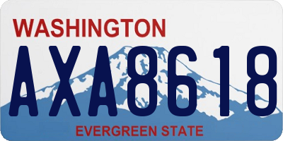 WA license plate AXA8618