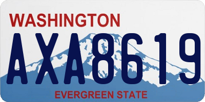 WA license plate AXA8619