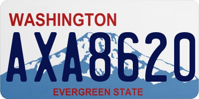 WA license plate AXA8620