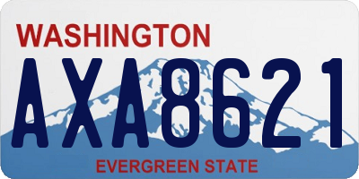 WA license plate AXA8621