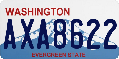WA license plate AXA8622