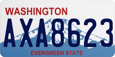 WA license plate AXA8623