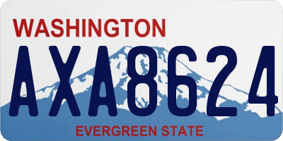 WA license plate AXA8624