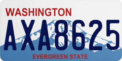 WA license plate AXA8625