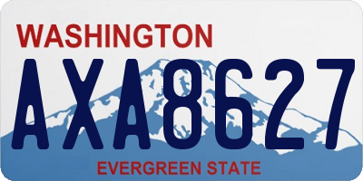 WA license plate AXA8627
