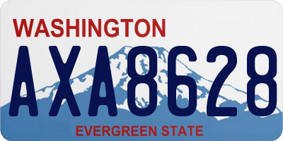 WA license plate AXA8628