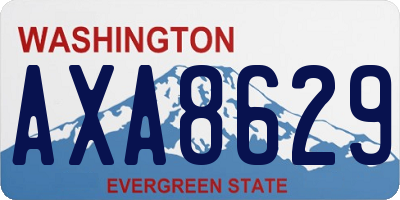 WA license plate AXA8629
